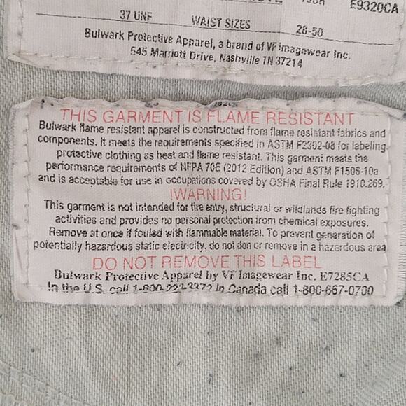 Vintage Bulwark Carpenter Cargo Jeans 34x29 Flame-Resistant - Picture 9 of 16
